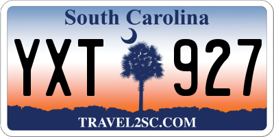 SC license plate YXT927