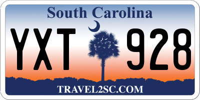 SC license plate YXT928