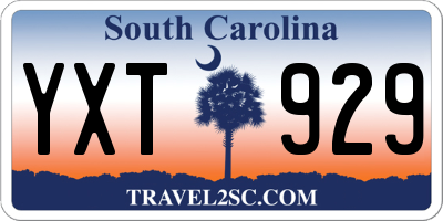 SC license plate YXT929
