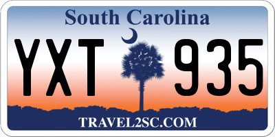 SC license plate YXT935