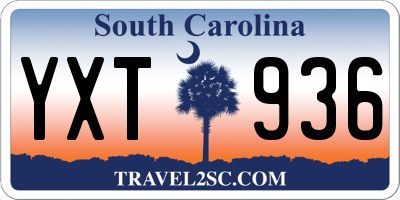 SC license plate YXT936