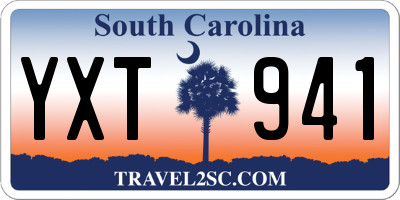 SC license plate YXT941