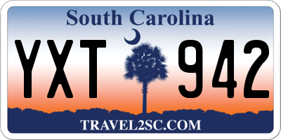SC license plate YXT942