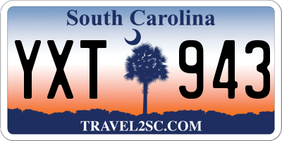 SC license plate YXT943