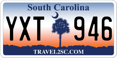 SC license plate YXT946