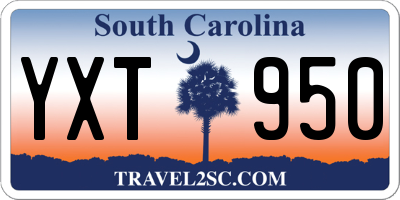 SC license plate YXT950