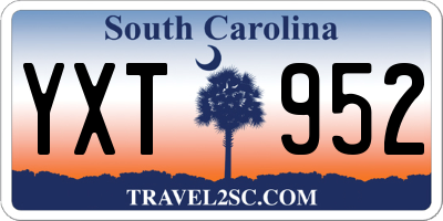 SC license plate YXT952