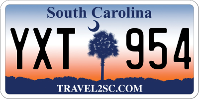 SC license plate YXT954