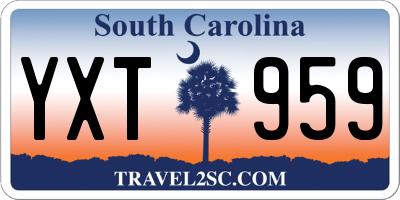 SC license plate YXT959