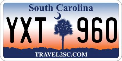 SC license plate YXT960