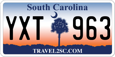 SC license plate YXT963