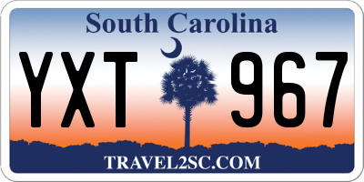 SC license plate YXT967