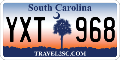 SC license plate YXT968