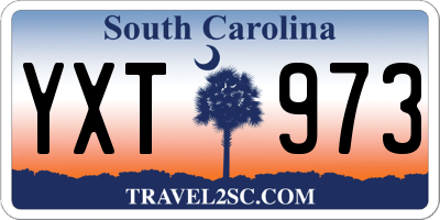 SC license plate YXT973