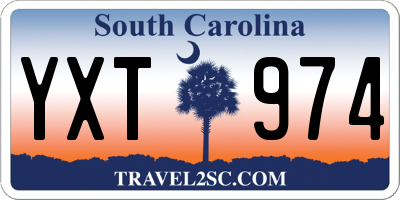 SC license plate YXT974