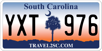 SC license plate YXT976