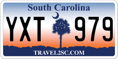 SC license plate YXT979