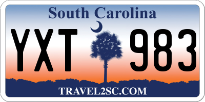 SC license plate YXT983