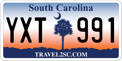SC license plate YXT991