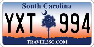 SC license plate YXT994