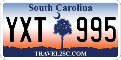 SC license plate YXT995