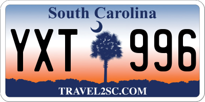 SC license plate YXT996