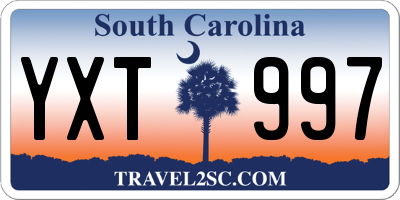 SC license plate YXT997