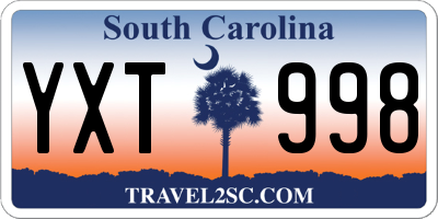SC license plate YXT998