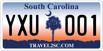 SC license plate YXU001