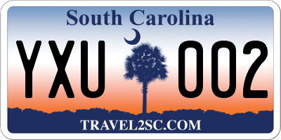 SC license plate YXU002
