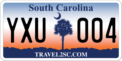 SC license plate YXU004