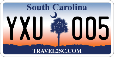 SC license plate YXU005