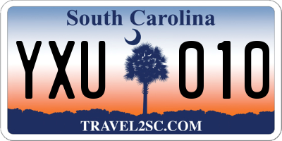 SC license plate YXU010