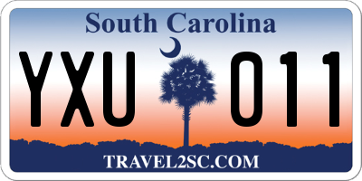 SC license plate YXU011