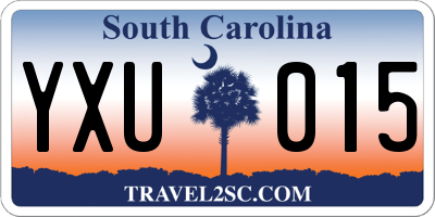 SC license plate YXU015