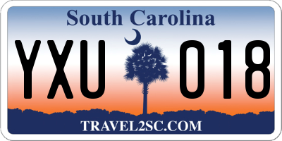 SC license plate YXU018