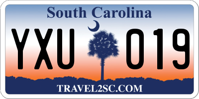 SC license plate YXU019