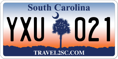 SC license plate YXU021