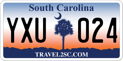 SC license plate YXU024