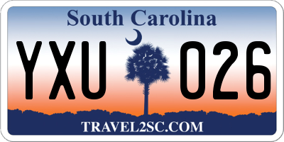 SC license plate YXU026