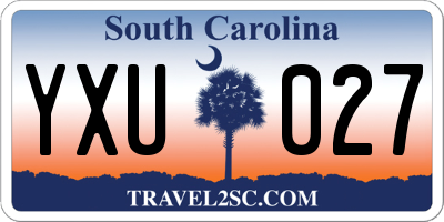 SC license plate YXU027