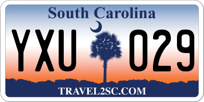 SC license plate YXU029
