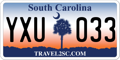 SC license plate YXU033