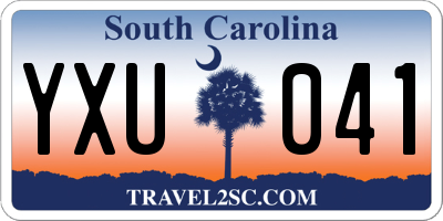 SC license plate YXU041