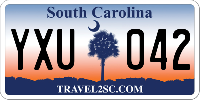 SC license plate YXU042