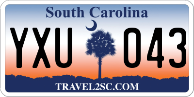 SC license plate YXU043
