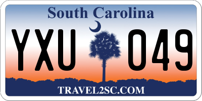 SC license plate YXU049