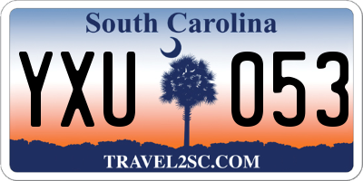 SC license plate YXU053