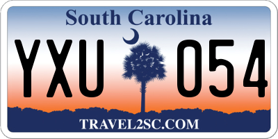 SC license plate YXU054
