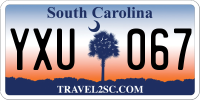 SC license plate YXU067